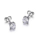 Clous d’oreilles solitaire zircon Reign en argent 925