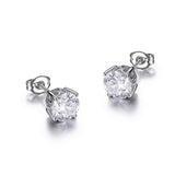 Boucles d’oreilles clous Reign en argent 925 et zircon