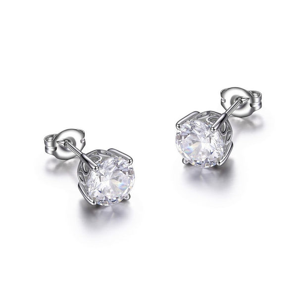Boucles d’oreilles clous Reign en argent 925 et zircon