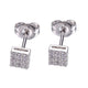 Boucles d’oreilles carrées Reign en argent 925 zircon