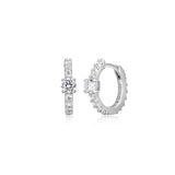 Boucles huggies Reign en argent 925 pavées de zircons