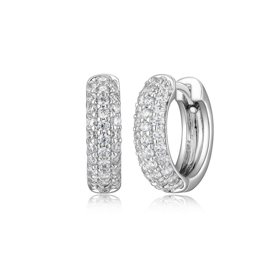 Boucles d’oreilles huggies zircon Reign en argent 925