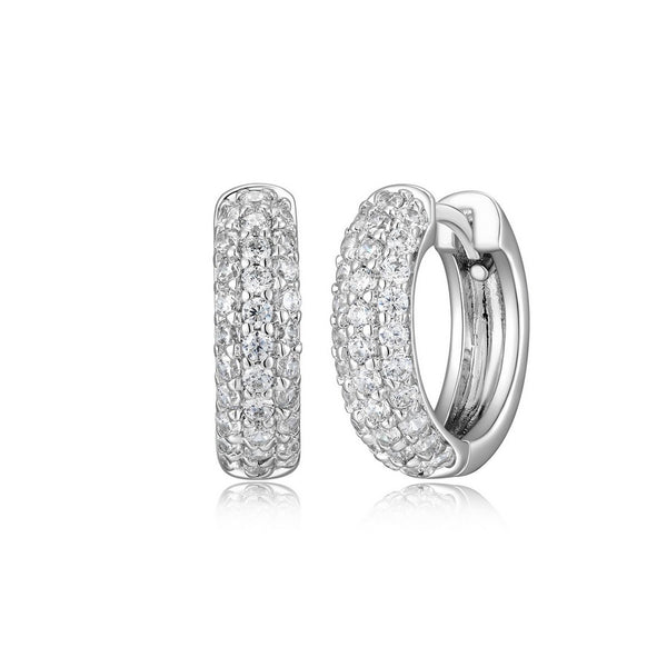 Boucles d’oreilles huggies zircon Reign en argent 925