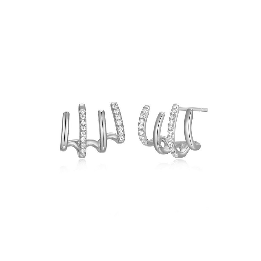 Boucles d’oreilles clous illusion Reign en argent 925
