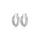 Créoles tube polies Reign en argent 925 de 20 mm