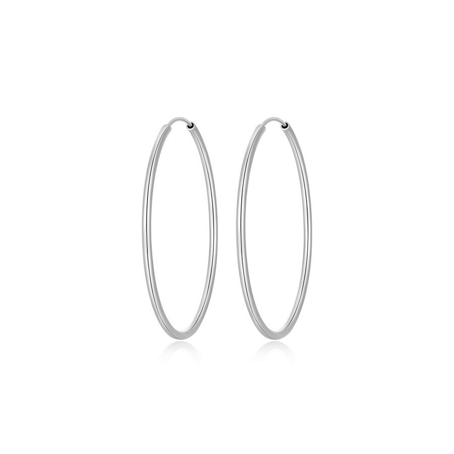 Créoles tubulaires Reign 40 mm en argent 925