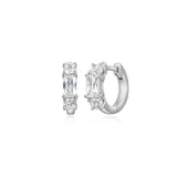 Boucles d’oreilles huggies Reign en argent 925 et zircon