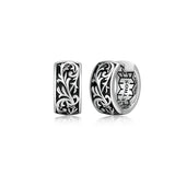 Boucles d’oreilles anneaux intaglio 16 mm Ethos argent 925