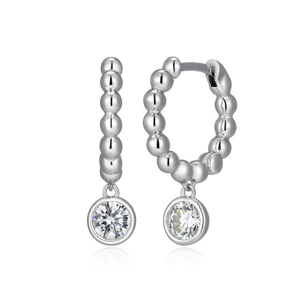 Boucles d’oreilles huggies goutte zircon Reign argent 925