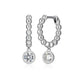 Boucles d’oreilles huggies goutte zircon Reign argent 925