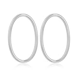 Boucles d’oreilles ovales ouvertes Reign en argent 925