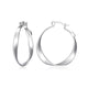 Créoles torsadées ELLE en argent 925 plaqué rhodium