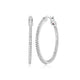 Boucles d’oreilles créoles ELLE en argent 925 plaqué rhodium