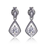 Boucles d’oreilles pendantes ELLE en argent 925 et zircon