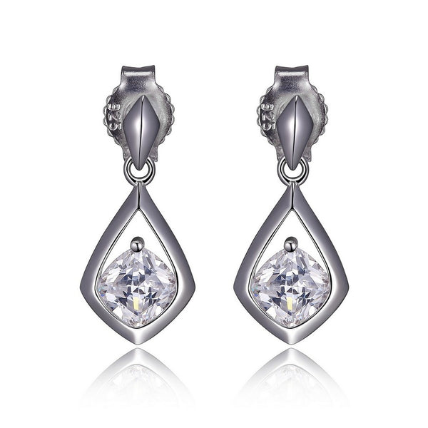 Boucles d’oreilles pendantes ELLE en argent 925 et zircon