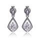 Boucles d’oreilles pendantes ELLE en argent 925 et zircon