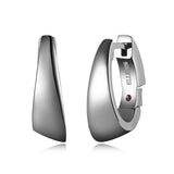 Boucles d’oreilles huggies ELLE en argent 925 plaqué rhodium