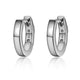 Créoles huggie ELLE en argent 925 plaqué rhodium