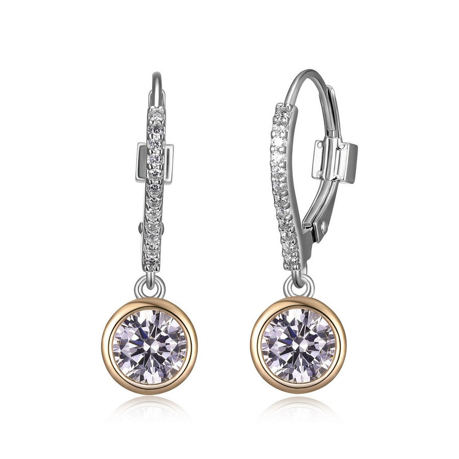 Boucles d’oreilles pendantes ELLE en argent 925 plaqué or