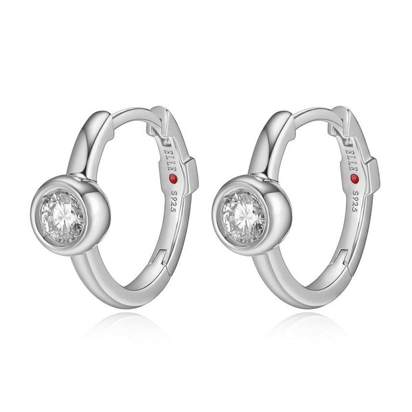 Créoles ELLE en argent 925 et zircon serti clos