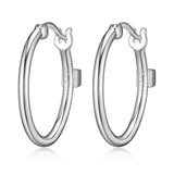 Créoles ELLE en argent 925 plaqué rhodium