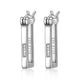 Boucles d’oreilles créoles rectangulaires ELLE en argent 925