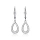 Boucles d’oreilles poire ELLE en argent 925 plaqué rhodium