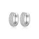 Créoles pavées ELLE en argent 925 plaqué rhodium