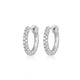 Créoles ELLE en argent 925 plaqué rhodium et zircon