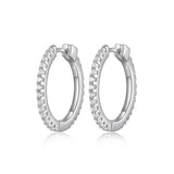 Boucles créoles ELLE en argent 925 plaqué rhodium