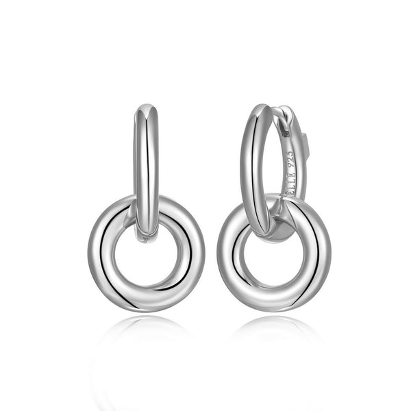 Boucles d’oreilles à double anneau ELLE en argent 925