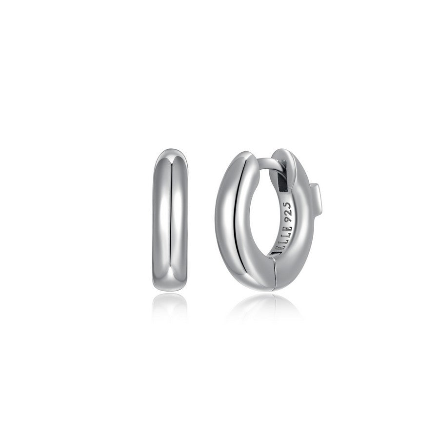 Boucles d’oreilles créoles ELLE en argent 925 plaqué rhodium créole