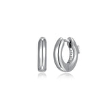 Boucles d’oreilles créoles ELLE en argent 925 plaqué rhodium créole