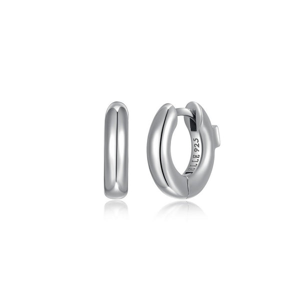 Boucles d’oreilles créoles ELLE en argent 925 plaqué rhodium créole