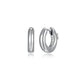 Boucles d’oreilles créoles ELLE en argent 925 plaqué rhodium créole
