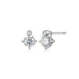 Clous d’oreilles ELLE en argent 925 et moissanite