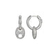 Boucles d’oreilles graine de café ELLE en argent 925 plaqué rhodium