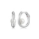 Créoles ELLE à perle en argent 925 plaqué rhodium