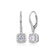 Boucles d’oreilles pendantes halo ELLE en argent 925