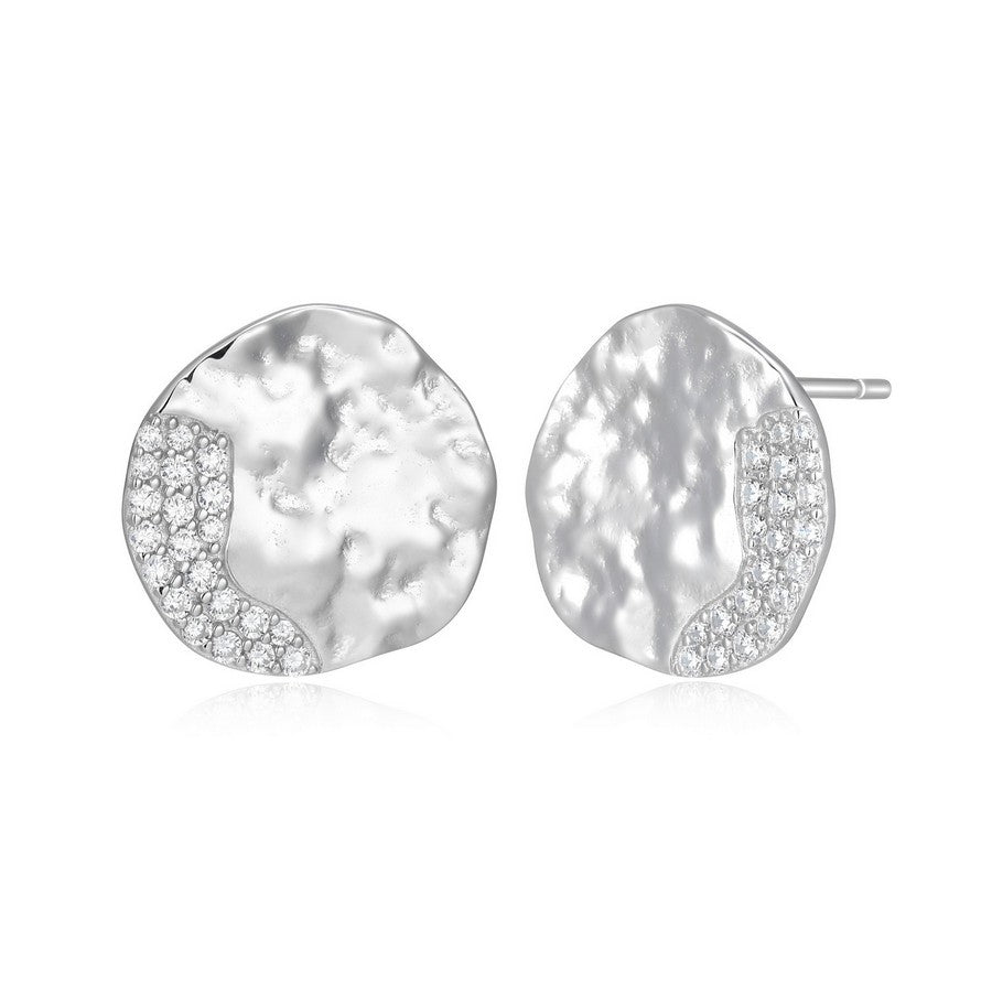 Boucles d’oreilles puces ELLE en argent 925 plaqué rhodium