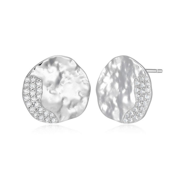 Boucles d’oreilles puces ELLE en argent 925 plaqué rhodium