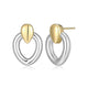 Boucles d’oreilles puces Céleste ELLE en argent 925 bicolore