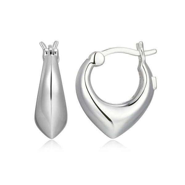 Boucles d’oreilles créoles bombées ELLE en argent 925