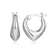 Boucles d’oreilles créoles bombées ELLE en argent 925