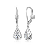 Boucles d’oreilles pendantes ELLE en argent 925 plaqué rhodium
