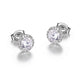 Puces d’oreilles zircon solitaire Reign en argent 925