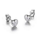 Boucles d’oreilles cœur zircon Reign en argent 925