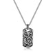 Collier plaque militaire intaglio Ethos, argent 925