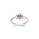 Bague étoile Reign en argent 925 saphir rose