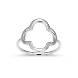 Bague trèfle ouvert Reign en argent 925 brillant